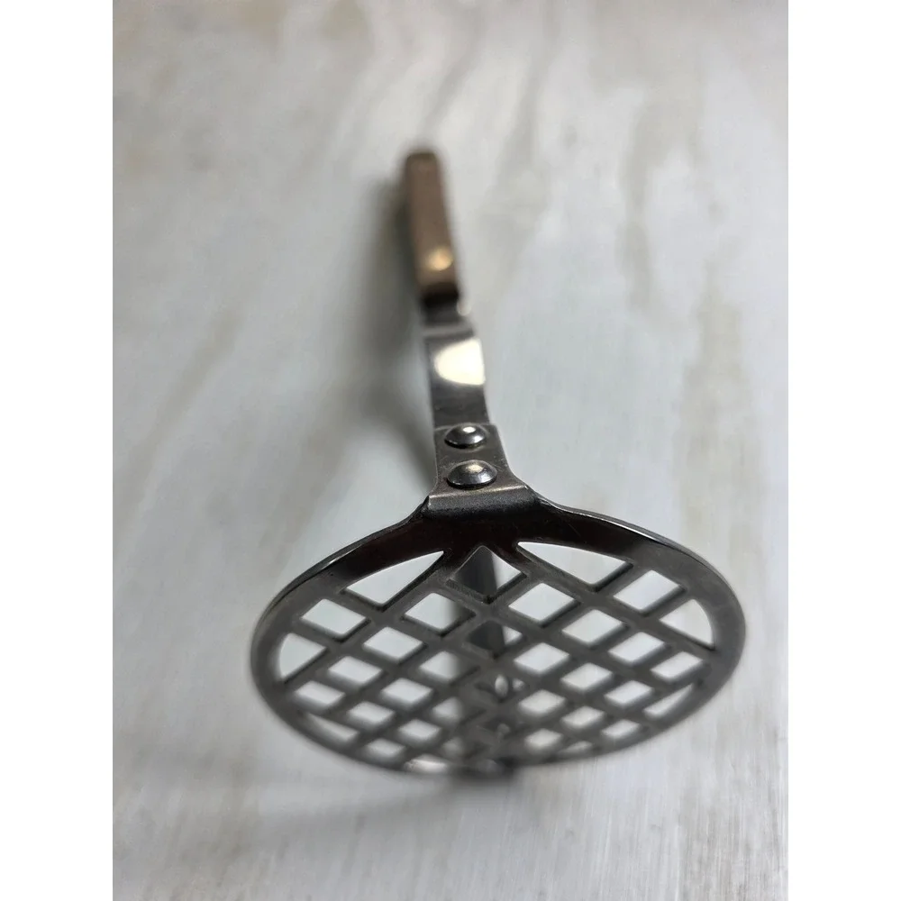 Maid of Honor Potato Masher Vintage Wood Handle Stainless Steel USA Made Classic